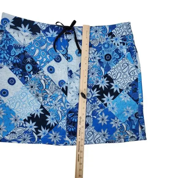 Ripskirt Hawaii Patchwork Blues Sport Skirt Womens XXL Golf Pickleball Pockets - Picture 10 of 10